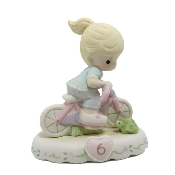 PRECIOUS MOMENTS Growing In Grace Age 6 Blonde Porcelain Bisque Figurine - Picture 2 of 12